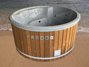 Premium stiklašķiedras kubls ar integrēto krāsni un termokoka apdari Ø200 cm