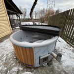 Premium stiklašķiedras kubls ar integrēto krāsni un termokoka apdari Ø200 cm