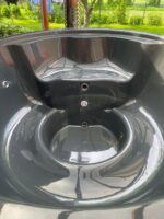 Stiklašķiedras kubls ar integrēto krāsni, hidromasāžu un LED Ø200 cm - Image 2