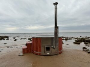 Stiklašķiedras kubls ar integrēto krāsni Ø200 cm